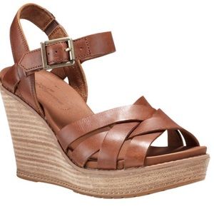 Timberland Danforth leather wedge sandal, tan